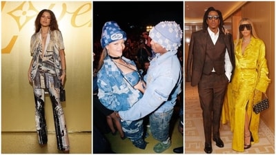 Zendaya, Rihanna and Beyoncé steal the night at Pharrell Williams' debut Louis Vuitton show. (Instagram) Zendaya, Rihanna and Beyoncé steal the night at Pharrell Williams' debut Louis Vuitton show. (Instagram)