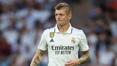 Real Madrid's Toni Kroos during the match (REUTERS)
