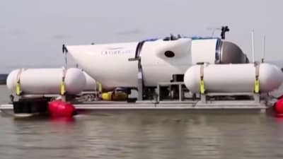 The submersible carrying five people went missing in the North Atlantic Ocean (OceanGate screenshot via CBS News) The submersible carrying five people went missing in the North Atlantic Ocean (OceanGate screenshot via CBS News)