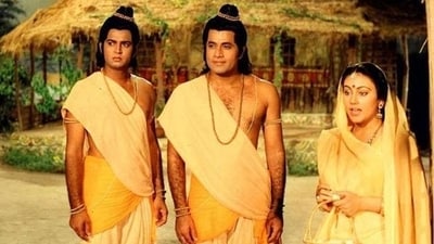 Actors Sunil Lahiri, Arun Govil and Dipika Chikhlia in a still from the TV show Ramayan. Actors Sunil Lahiri, Arun Govil and Dipika Chikhlia in a still from the TV show Ramayan.