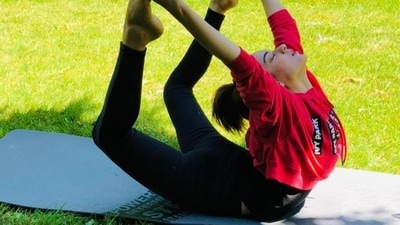Kangana Ranaut, who is gearing up for her directorial venture Emergency in which she will be seen essaying the role of former Prime Minister Indira Gandhi, shared a picture of herself doing a yoga asana. Along with it she wrote a short note for her yoga teacher. Kangana Ranaut, who is gearing up for her directorial venture Emergency in which she will be seen essaying the role of former Prime Minister Indira Gandhi, shared a picture of herself doing a yoga asana. Along with it she wrote a short note for her yoga teacher. 