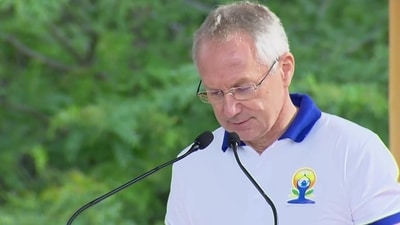 “Yoga changes our physical performance but it can spark in us different mental and intellectual performance. I have been an admirer of Yoga. Our world needs balance and self-control. Yoga is one of the means of achieving this,” UNGA President Csaba Kőrösi said during his speech. (ANI) “Yoga changes our physical performance but it can spark in us different mental and intellectual performance. I have been an admirer of Yoga. Our world needs balance and self-control. Yoga is one of the means of achieving this,” UNGA President Csaba Kőrösi said during his speech. (ANI)