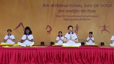 PM Modi described Yoga as "truly universal" and free from copyrights and patents. (ANI) PM Modi described Yoga as "truly universal" and free from copyrights and patents. (ANI)