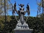 The intricate Lilith statue at Blizzard Headquarters. (Image Credit: Twitter/ Adam Fletcher)