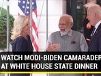 WATCH MODI-BIDEN CAMARADERIE AT WHITE HOUSE STATE DINNER WATCH MODI-BIDEN CAMARADERIE AT WHITE HOUSE STATE DINNER