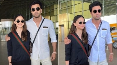 Alia Bhatt and Ranbir Kapoor slay airport fashion in minimal outfits. Alia Bhatt and Ranbir Kapoor slay airport fashion in minimal outfits.
