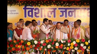 BJP national president JP Nadda at a rally in Jharkhand’s Giridih on Thursday. (HT Photo) BJP national president JP Nadda at a rally in Jharkhand’s Giridih on Thursday. (HT Photo)