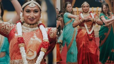 Bride steals the show with her incredible dance. (Instagram/@dumarksproductions) Bride steals the show with her incredible dance. (Instagram/@dumarksproductions)