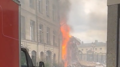 Flames and smoke erupt from a building following an explosion (Representative image) (REUTERS)