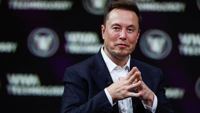Elon Musk, chief executive officer of SpaceX and Tesla and owner of Twitter, gestures as he attends the Viva Technology conference in France, June 16, 2023. (REUTERS/Gonzalo Fuentes)