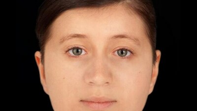 Face of 7th century teen reconstructed by archeologists. (Hew Morrison)