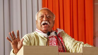 RSS chief Mohan Bhagwat in Nagpur on Wednesday. (PTI) RSS chief Mohan Bhagwat in Nagpur on Wednesday. (PTI)