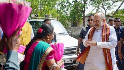 Shah was speaking at a rally at Pt Ravishankar Stadium in Durg city of Chhattisgarh. (PTI photo) Shah was speaking at a rally at Pt Ravishankar Stadium in Durg city of Chhattisgarh. (PTI photo)