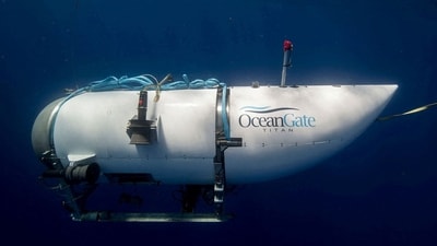 FILE PHOTO: The Titan submersible, operated by OceanGate Expeditions to explore the wreckage of the sunken SS Titanic off the coast of Newfoundland (via REUTERS)