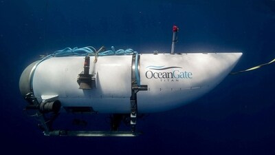 The Titan submersible, operated by OceanGate Expeditions to explore the wreckage of the sunken SS Titanic off the coast of Newfoundland. (via REUTERS)