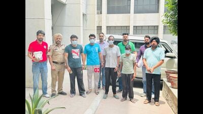 The accused have been identified as Sooraj Masih, Kamaljit Singh, Manpreet Singh alias Baja and Devinder Singh of Moga (HT Photo) The accused have been identified as Sooraj Masih, Kamaljit Singh, Manpreet Singh alias Baja and Devinder Singh of Moga (HT Photo)