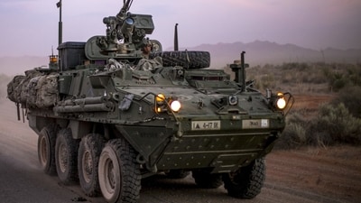Stryker armoured infantry combat vehicle. Stryker armoured infantry combat vehicle.