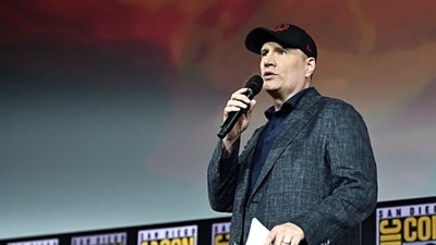 Kevin Feige throwing speech at Hall H. (Image Credit: Alberto E. Rodriguez/Getty Images for Disney) Kevin Feige throwing speech at Hall H. (Image Credit: Alberto E. Rodriguez/Getty Images for Disney)