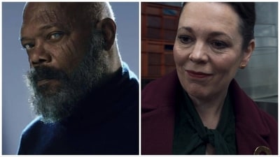 Samuel L Jackson is back as Nick Fury and Olivia Colman plays Sonya Falsworth in Secret Invasion. Samuel L Jackson is back as Nick Fury and Olivia Colman plays Sonya Falsworth in Secret Invasion.