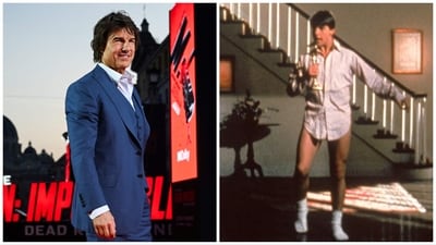 Tom Cruise says he still dances in his underwear like his character in the film Risky Business. Tom Cruise says he still dances in his underwear like his character in the film Risky Business.