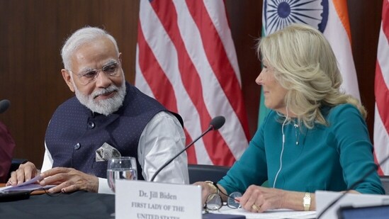 Addressing the 'Skilling for Future' event at the National Science Foundation, PM Modi said his government's goal is to make this decade a "techade", adding that the central government has launched a 'Start-Up India' mission to encourage young entrepreneurs.&nbsp;(ANI/PIB)