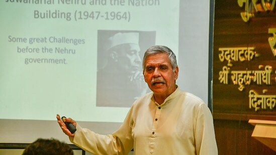 Mumbai: Former Congress MP Sandeep Dikshit speaks at a programme commemorating former Prime Minister Pt Jawahar Lal Nehru's death anniversary, in Mumbai, May 27, 2023. (PTI Photo)