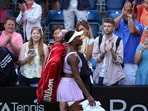 Venus Williams of the U.S. leaves the court after losing against Latvia's Jeļena Ostapenko during the Women's Singles Round of 16 match