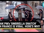 Pak PM 'Pulls' Umbrella From Woman Officer in France; She Is Drenched In Rain | Watch