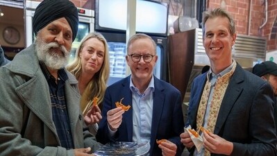 Australian Prime Minister counterpart Anthony Albanese tried out Indian street food at Harris Park. Australian Prime Minister counterpart Anthony Albanese tried out Indian street food at Harris Park.