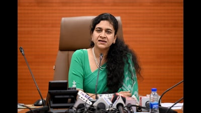 Noida authority CEO Ritu Maheshwari. (Sunil Ghosh/HT Photo) Noida authority CEO Ritu Maheshwari. (Sunil Ghosh/HT Photo)