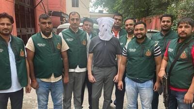 Ruslen Petrov Metaliev in custody. (HT Photo) Ruslen Petrov Metaliev in custody. (HT Photo)
