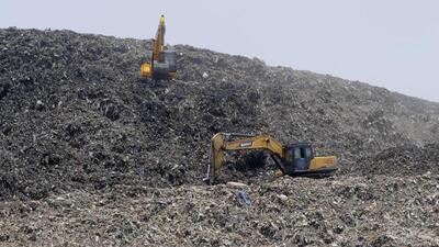 The Bandhwari landfill in Gurugram. (Parveen Kumar/ HT) The Bandhwari landfill in Gurugram. (Parveen Kumar/ HT)