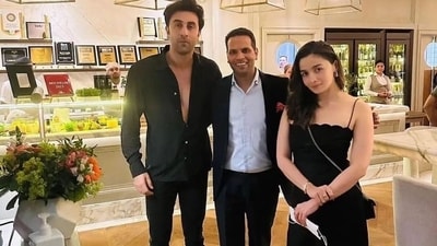 Ranbir Kapoor and Alia Bhatt recently arrived in Dubai. Ranbir Kapoor and Alia Bhatt recently arrived in Dubai.
