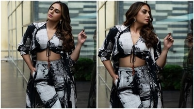 Huma Qureshi is currently busy with the promotions of her upcoming show Tarla. Based on the life of celebrity chef Tarla Dalal, the show features Huma as the titular character, and is slated to start streaming in the OTT platform ZEE5. Huma dropped a string of pictures from her promotion diaries for Tarla a day back on Instagram and made fashion lovers scurry to take notes. (Instagram/@iamhumaq) Huma Qureshi is currently busy with the promotions of her upcoming show Tarla. Based on the life of celebrity chef Tarla Dalal, the show features Huma as the titular character, and is slated to start streaming in the OTT platform ZEE5. Huma dropped a string of pictures from her promotion diaries for Tarla a day back on Instagram and made fashion lovers scurry to take notes. (Instagram/@iamhumaq)
