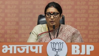 Union Minister Smriti Irani addresses a press conference in Delhi. (PTI) Union Minister Smriti Irani addresses a press conference in Delhi. (PTI)