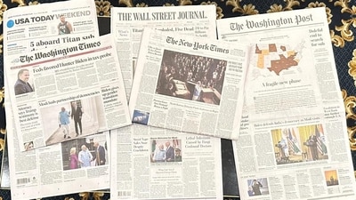 US newspapers on PM Modi's State visit. US newspapers on PM Modi's State visit.
