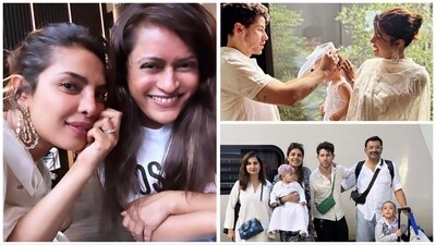 Priyanka Chopra had some fun with friends during her small break from Heads of State shoot. Priyanka Chopra had some fun with friends during her small break from Heads of State shoot.