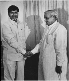 AB Vajpayee with Naidu in the 1990s (HT Archive) AB Vajpayee with Naidu in the 1990s (HT Archive)