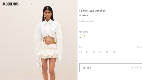 The price of Kiara Advani's Jacquemus skirt. (Jacquemus.com) The price of Kiara Advani's Jacquemus skirt. (Jacquemus.com)