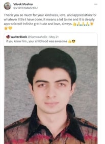 Viivek Mashru thanks his fans.