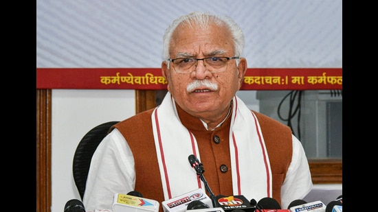 Haryana chief minister Manohar Lal Khattar (PTI file)
