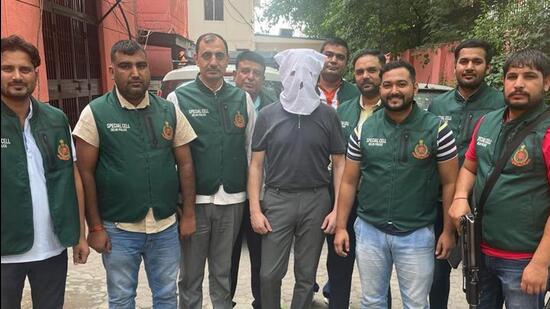 Ruslen Petrov Metaliev in custody. (HT Photo)