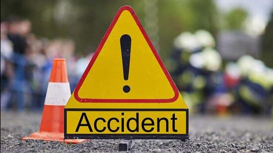 The truck hit the motorcycle from behind and the father and son were thrown off the bike. (Stock Pic)