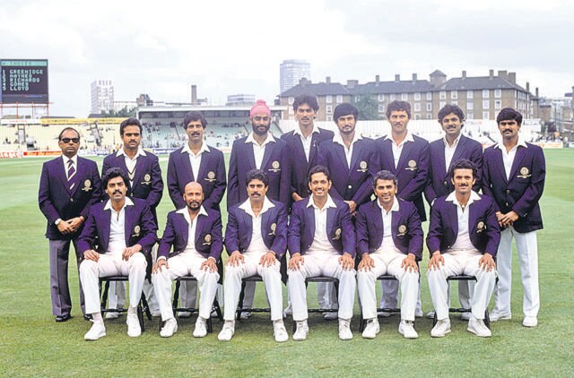 (Seated, from left) Dilip Vengsarkar, Syed Kirmani, Kapil Dev, Mohinder Amarnath, Sunil Gavaskar, Madan Lal. (Standing, from left) Yashpal Sharma (who died on July 13, 2021, following a cardiac arrest), K Srikkanth, Balwinder Sandhu, Ravi Shastri, Sandeep Patil, Roger Binny, Kirti Azad and Sunil Valson. (Getty Images) (Seated, from left) Dilip Vengsarkar, Syed Kirmani, Kapil Dev, Mohinder Amarnath, Sunil Gavaskar, Madan Lal. (Standing, from left) Yashpal Sharma (who died on July 13, 2021, following a cardiac arrest), K Srikkanth, Balwinder Sandhu, Ravi Shastri, Sandeep Patil, Roger Binny, Kirti Azad and Sunil Valson. (Getty Images)