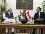 Prime Minister Narendra Modi holds meeting with Egyptian Prime Minister Mostafa Madbouly, in Cairo. Prime Minister Narendra Modi holds meeting with Egyptian Prime Minister Mostafa Madbouly, in Cairo.