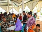 Many women and children have had to flee their burnt homes as the violence spread, trudging through jungles to reach refugee camps. Many women and children have had to flee their burnt homes as the violence spread, trudging through jungles to reach refugee camps.