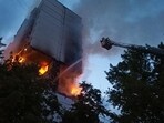 Kyiv's mayor Vitali Klitschko said there were explosions in the city's western Solomiansky district. Kyiv's mayor Vitali Klitschko said there were explosions in the city's western Solomiansky district.