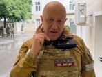 Founder of Wagner private mercenary group Yevgeny Prigozhin speaks inside the headquarters of the Russian southern army military command center, which is taken under control of Wagner PMC, according to him, in the city of Rostov-on-Don, Russia in this still image taken from a video released.