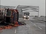 An accident on the Bengaluru-Mysuru expressway last year. (Representative image)