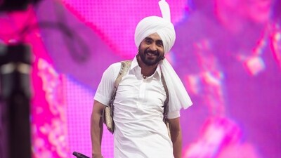 Diljit Dosanjh onstage at the Coachella Valley Music & Arts Festival in Indio, California in April.